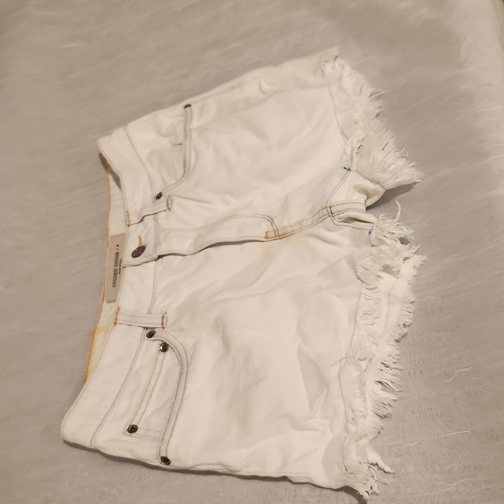 Golden Goose white Denim shorts size 27